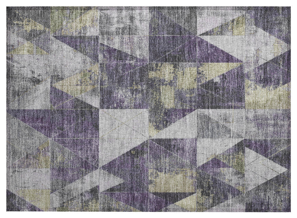 Machine Washable Indoor/Outdoor Chantille ACN1888 Purple 1'8" x 2'6" Rug