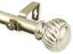 Cruller 1" Curtain Rod, Black, Gold, 48"-84"