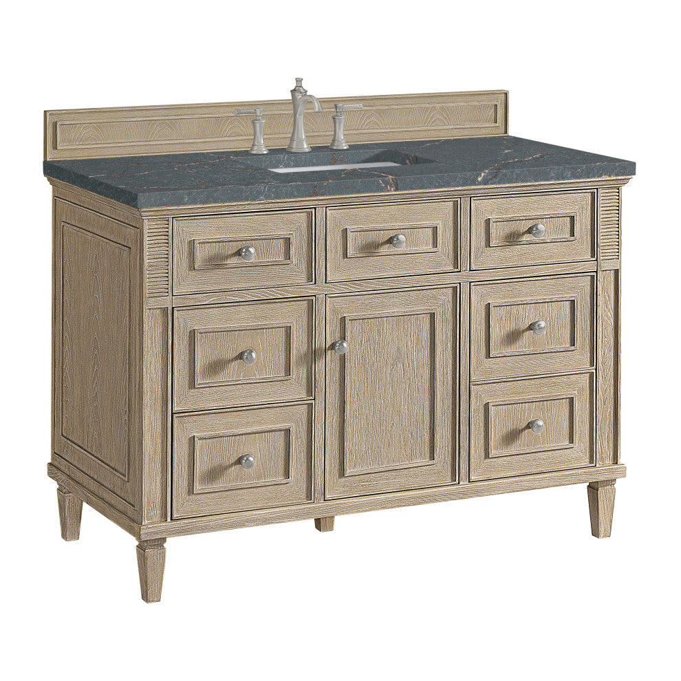 Lorelai 48" Single Vanity, Oak, 3 CM Parisien Bleu Top