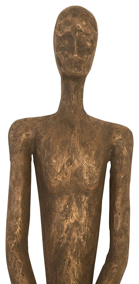 Skinny Male Wall Art, Resin, Bronze