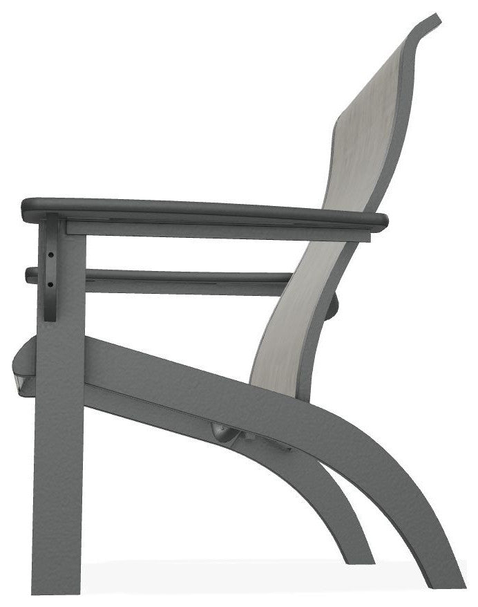 Adirondack Sling Outdoor Adirondack Armchair, Smoke/Graphite