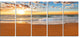 "Incredible Seashore Under Cloudy Sky" Seashore Wall Art, 5 Panels, 60"x28"