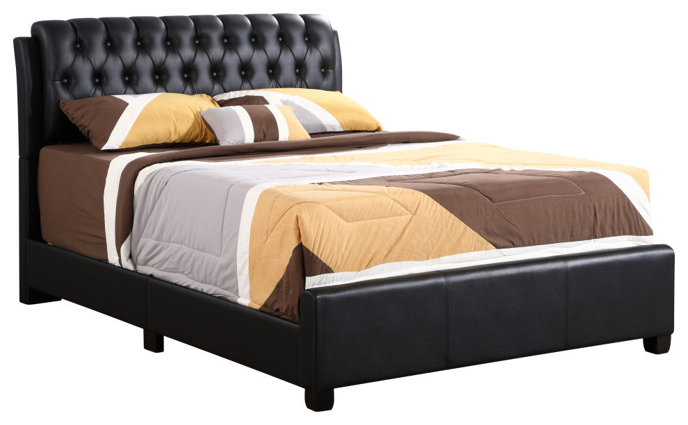 Bed, Black, Full