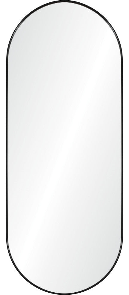 Ammar Oval Iron Black Framed Wall Mirror