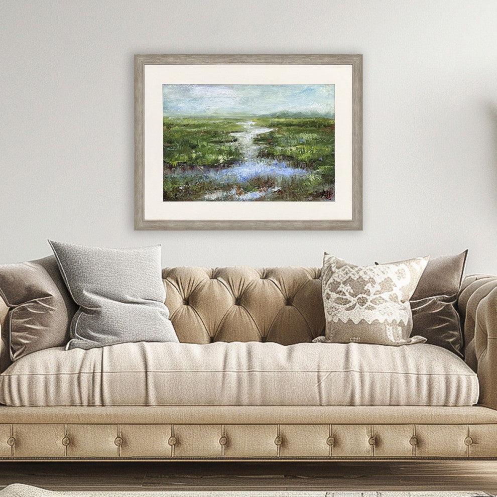 Rainy Day Marsh Framed Art