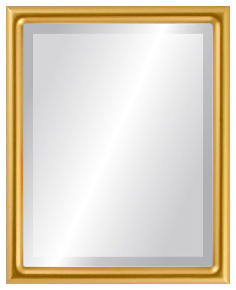 Pasadena Framed Rectangle Mirror, Gold Spray, 19"x25"