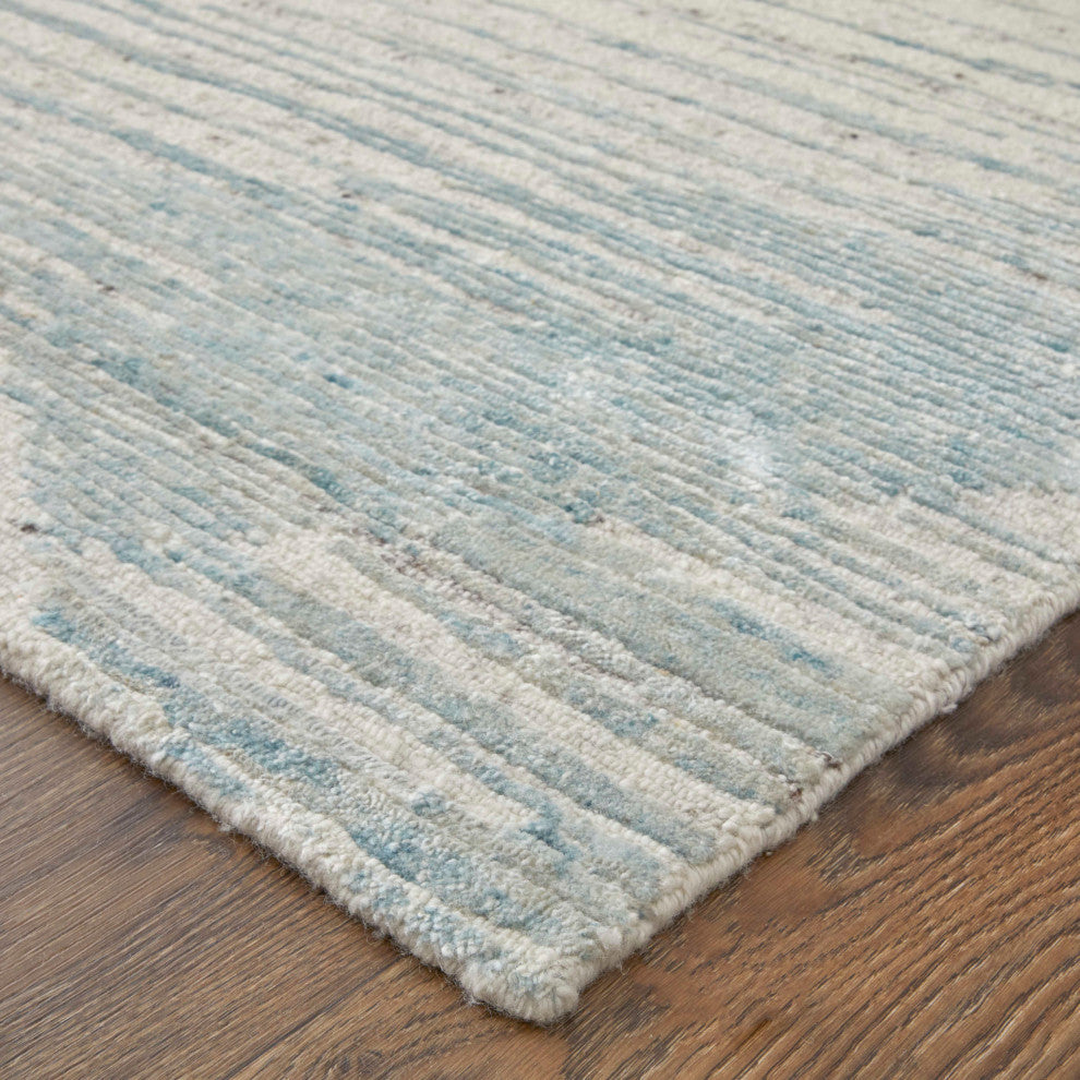Evie R69CH Modern/Casual/Global Area Rug, Mint/Ivory, 8'6"x11'6"