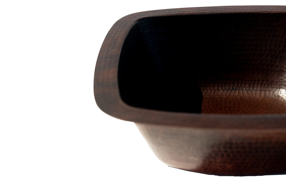 Square 12" Handmade Copper Sink