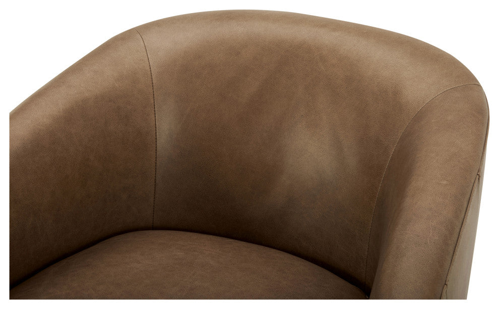 Oscy Leather Swivel Chair