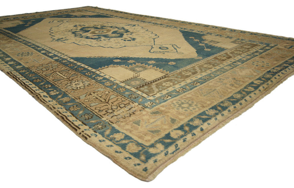 Vintage Turkish Oushak Rug, 05'06 X 09'10
