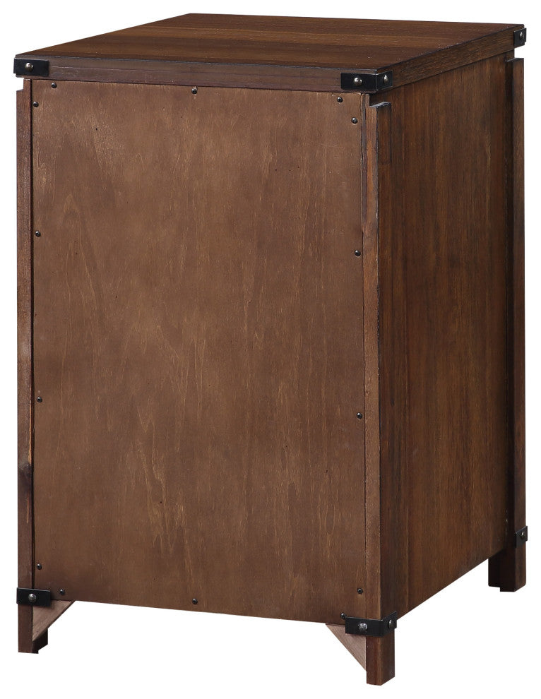 Baton Rouge 2 Drawer File Cabinet, Brushed Walnut Finish