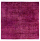 Overdyed One-of-a-Kind Hand-Knotted Area Rug Purple, 6' 1" x 6' 3"