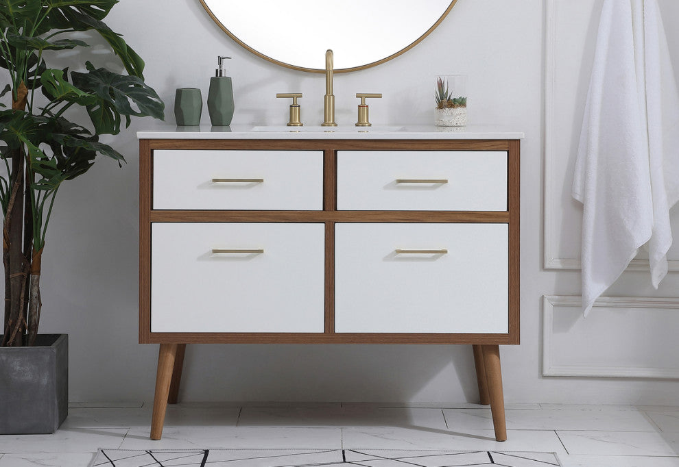 Home Living White 42" Bathroom Vanity