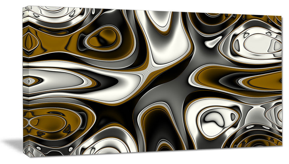 Fantastic Fractal Abstract Pattern, Large Abstract Canvas Artwork, 32"x16"