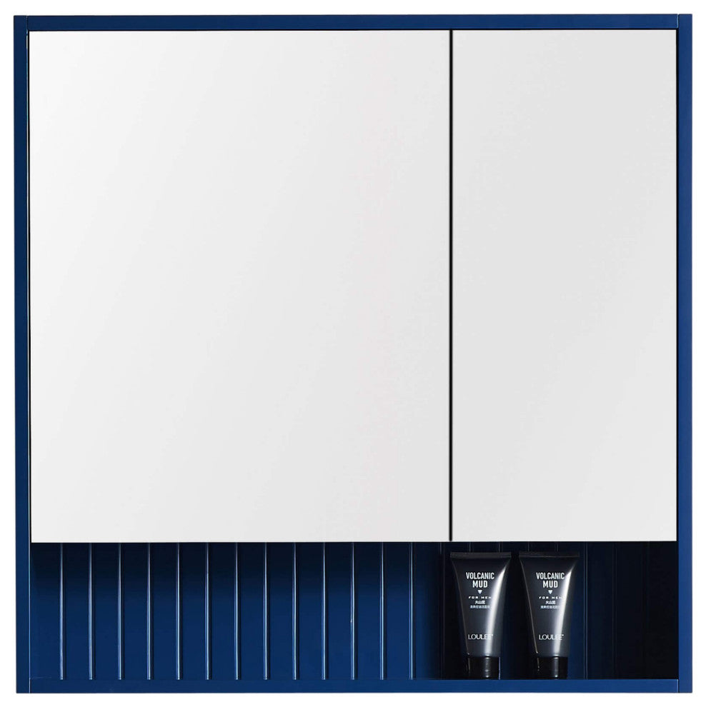 Venezian 18" Medicine Cabinet, Navy Blue, 28"