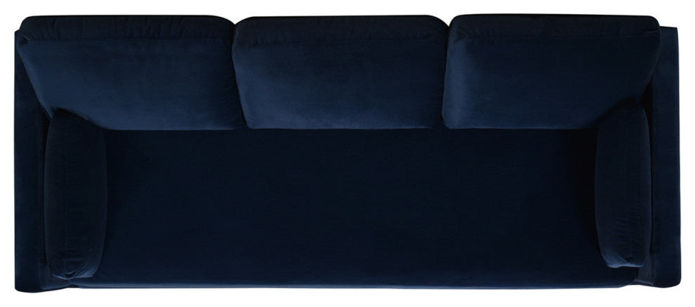 Knox 84" Modern Farmhouse Sofa, Dark Navy Blue Performance Velvet