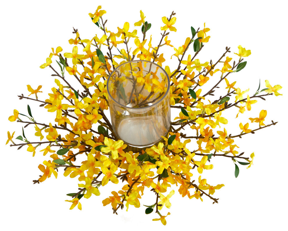16" Artificial Forsythia Candelabrum