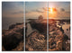 "Rocky African Coast Panorama" Oversized Beach Metal Wall Art, 3 Panels, 36"x28"