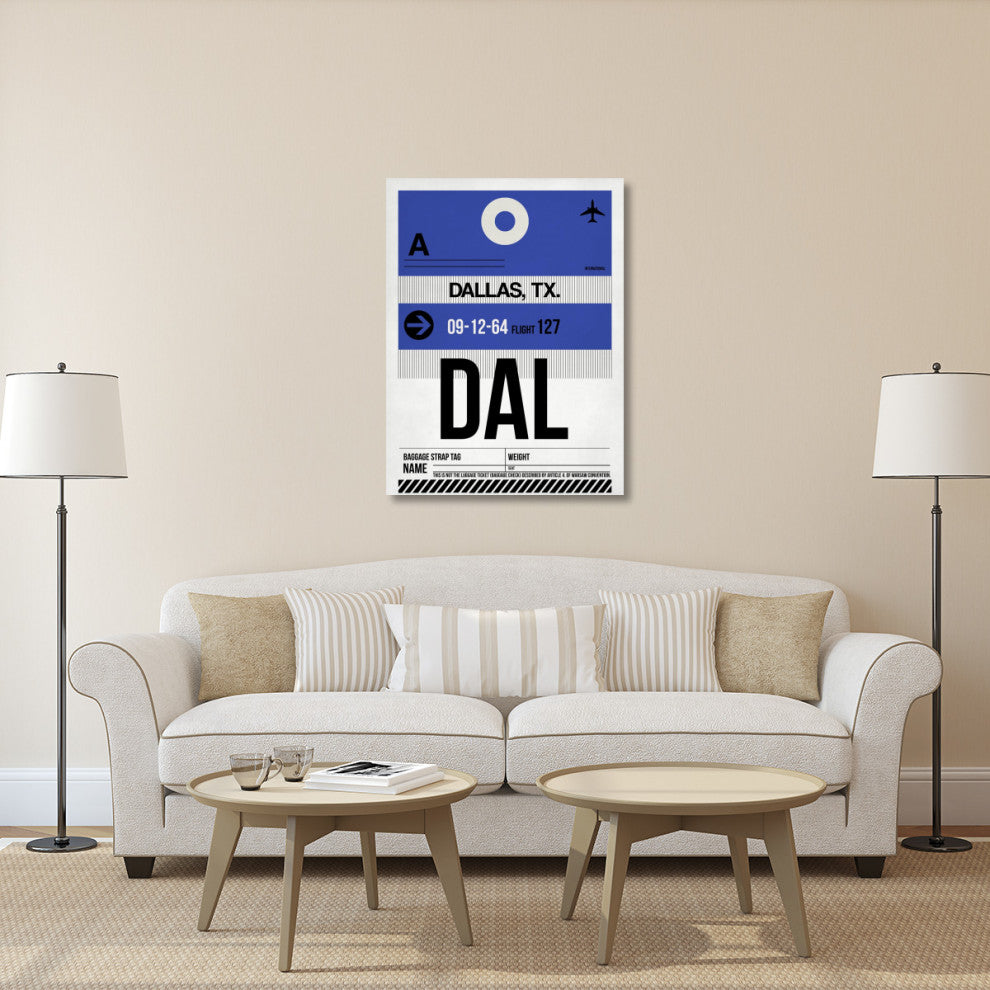 "DAL Dallas Luggage Tag 1" Fine Art Print