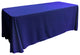 LA Linen Rectangular  Polyester Poplin Tablecloth, Royal, 90"x156"