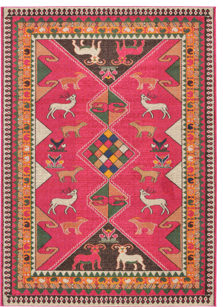 Unique Loom Pink Cuyahoga Sedona 7' 0 x 10' 0 Area Rug