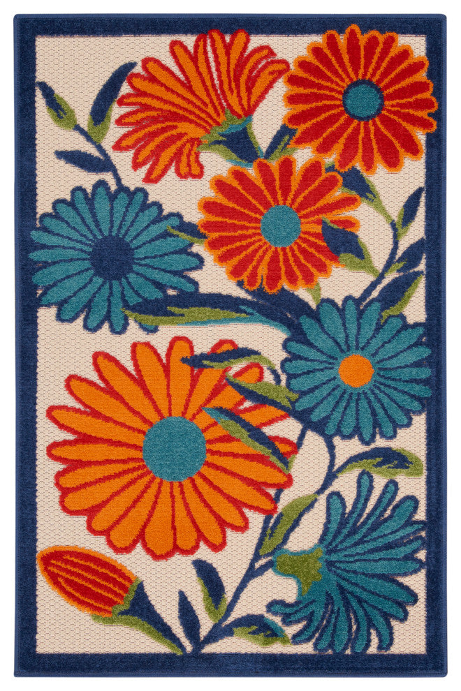 Nourison Aloha 2'8" x 4' Multicolor Contemporary Rug