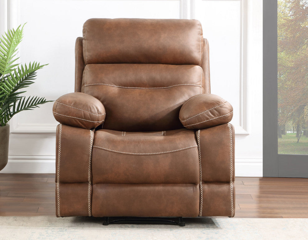 Rudger Manual Recliner Chair Brown