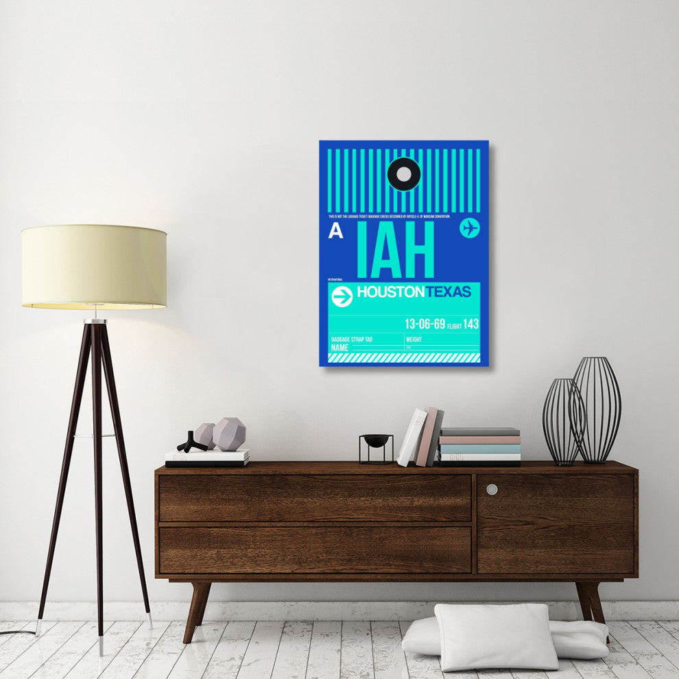 "IAH Houston Luggage Tag 2" Fine Art Print
