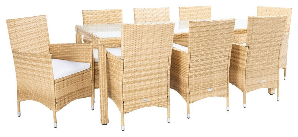 Safavieh Hailee Dining Set, Natural / White
