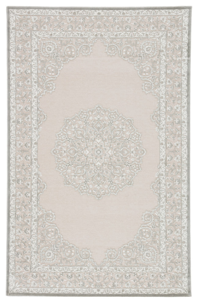 Jaipur Living Malo Medallion Gray/White Area Rug, 5'x7'6"