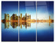 "Calm Singapore Skyline" Photography Metal Wall Art, 3 Panels, 36"x28"