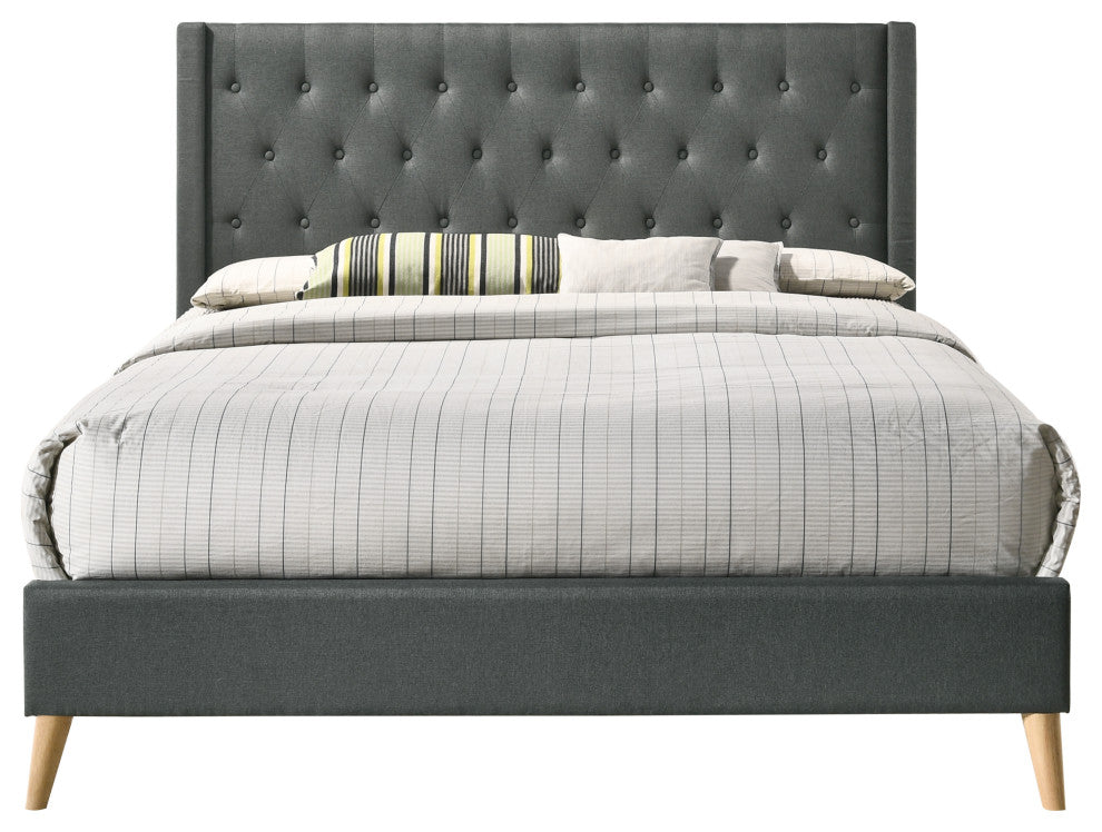 Bergen Queen Bed, Gray