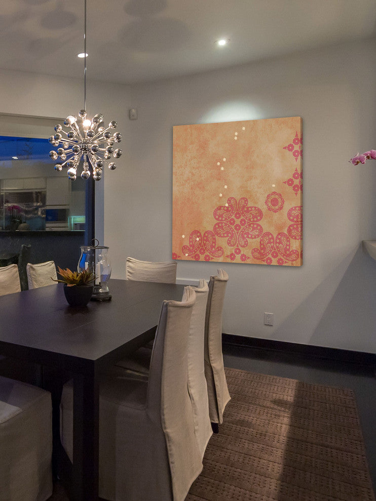 "Damask" Painting Print on Canvas by Evelia
