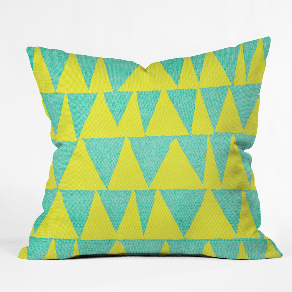 Nick Nelson Analogous Shapes With Gold Outdoor Throw Pillow, 26x26x7