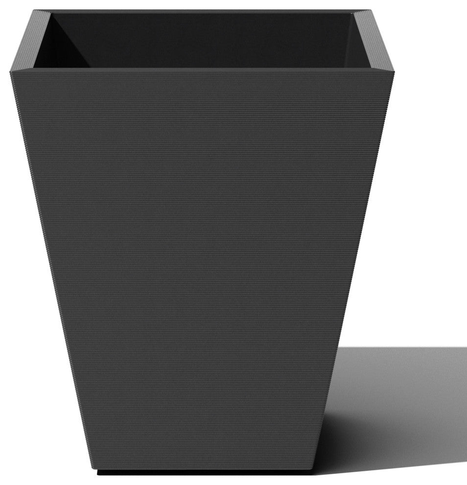 Pro Series Linear Grooved Planter, 30", Black