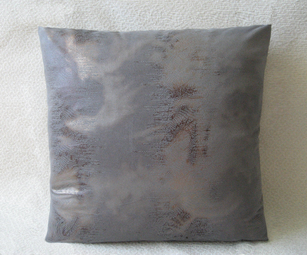 Faux Elephant Pillow, Gray, Brown, 20"x20"