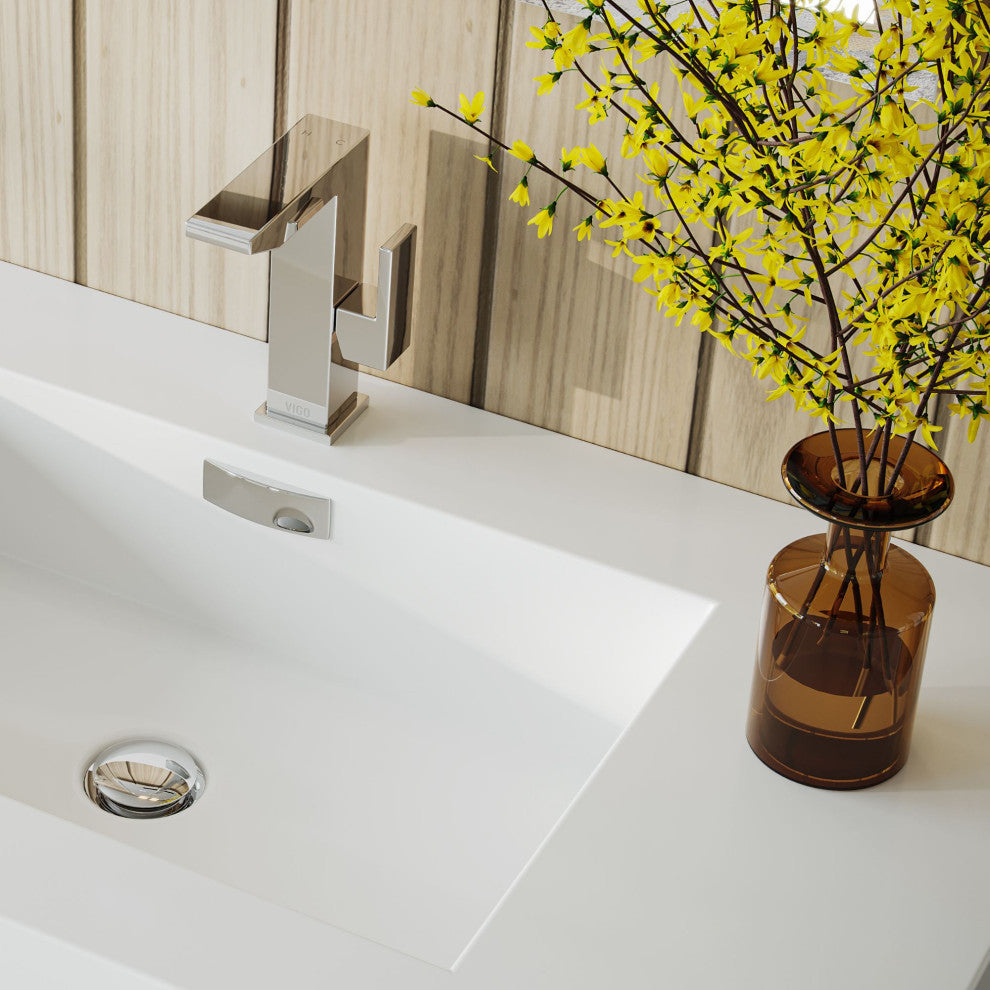 Boutique Bath Vanity, Vulcan Ash Gray, 36", Single Sink, Wall Mount