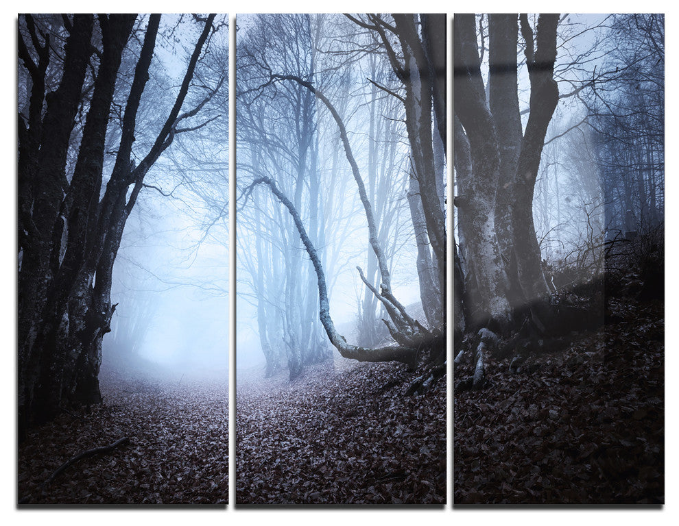 "Natural Landscape in Autumn" Photo Metal Wall Art, 3 Panels, 36"x28"