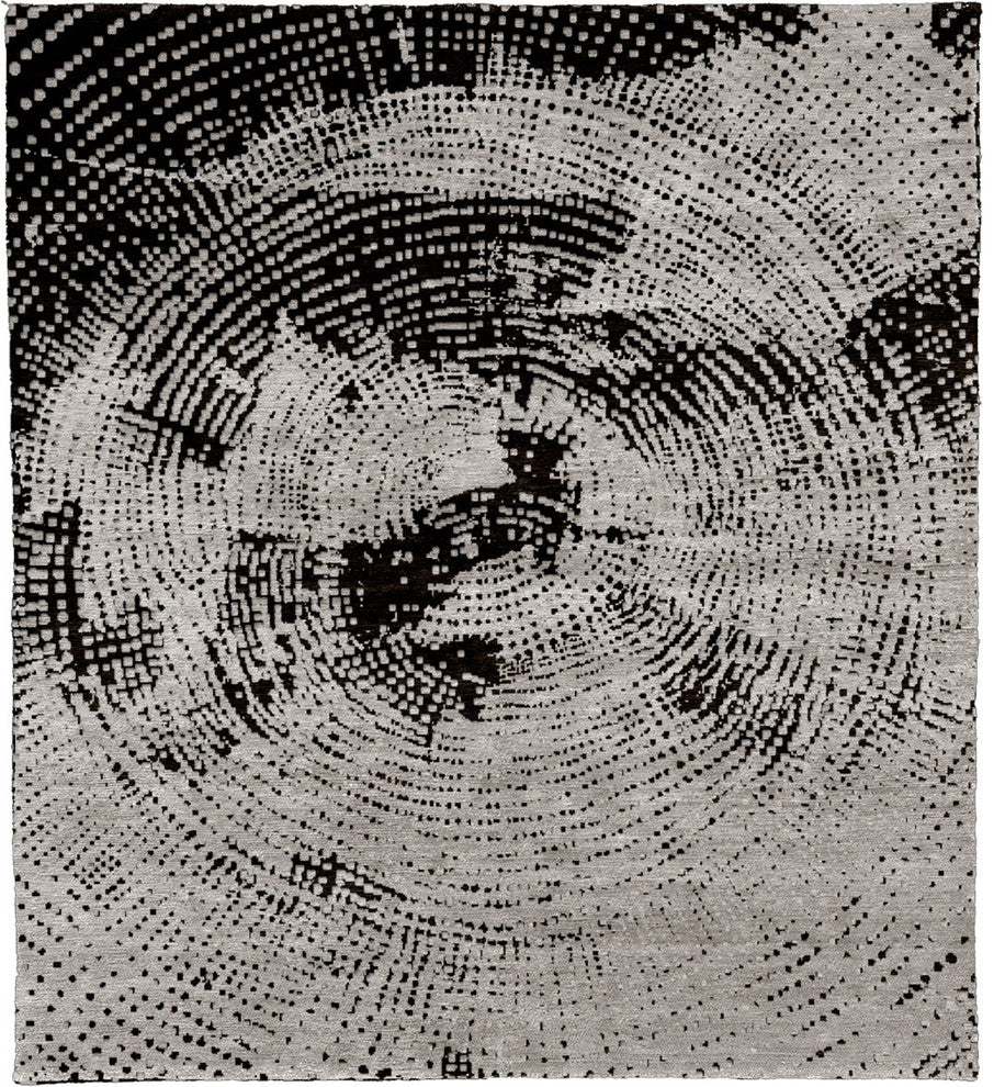 Yesod A Mohair Hand Knotted Tibetan Rug, 6' Square