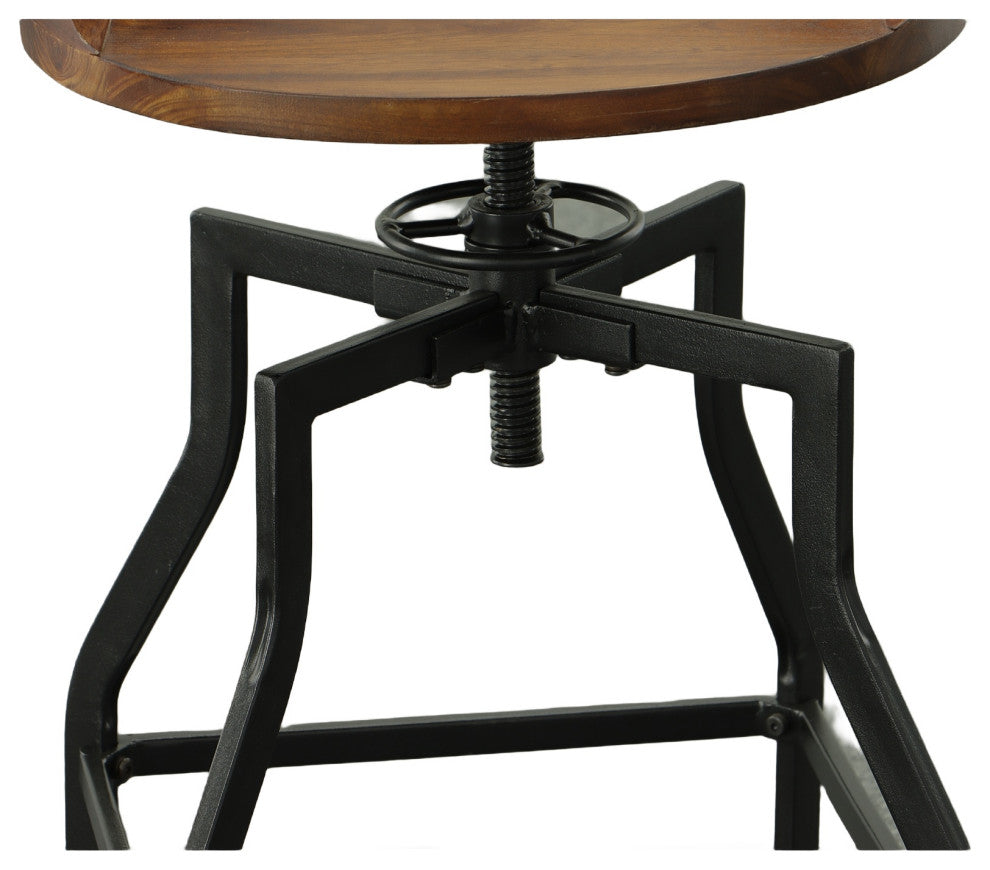 Marais Adjustable Stool, Chestnut and Black