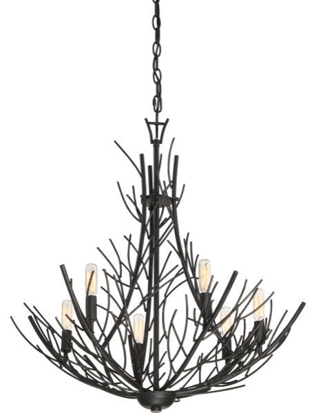 Thornhill 6-Light Chandelier, Marcado Black