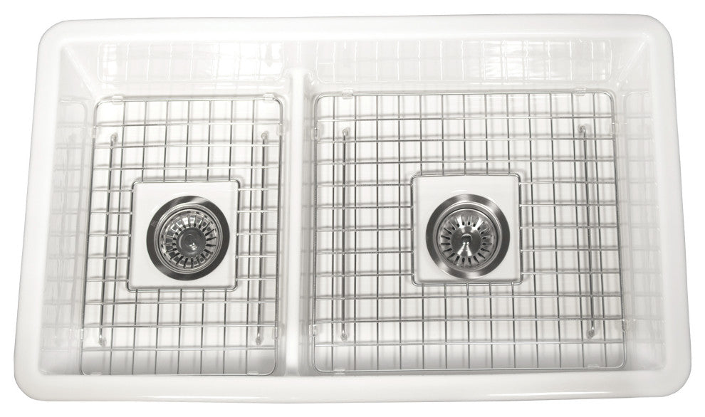 Nantucket Sinks 60/40 Dualmount Fireclay Sink Wellfleet-31OSW