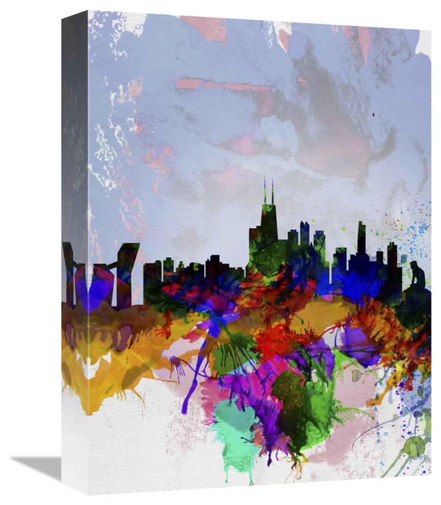 "Copenhagen Watercolor Skyline" Fine Art Print