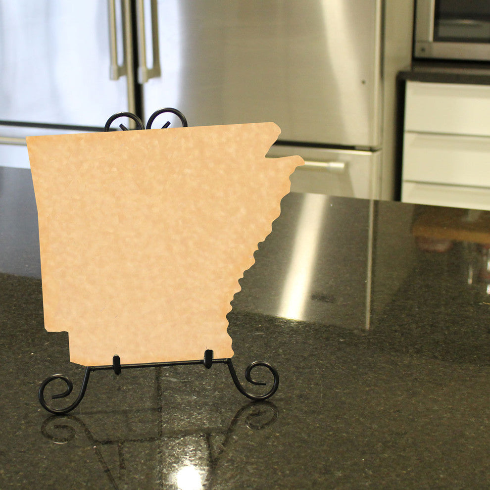 State Shaped Cutting Boards, Amber Bamboo, Arkansas