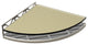 TileWare Structural Surfaces Claddy T-Shelf With Glass Cover, Wheat