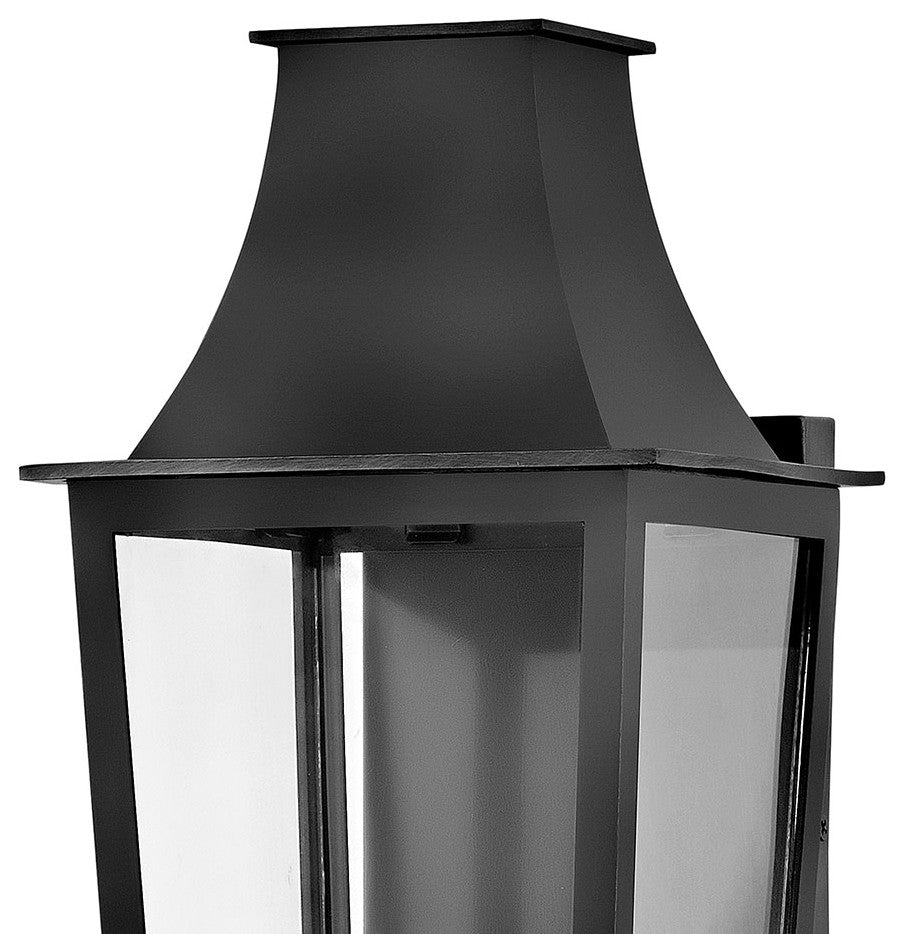 Hinkley Georgetown Large Wall Mount Lantern, Black