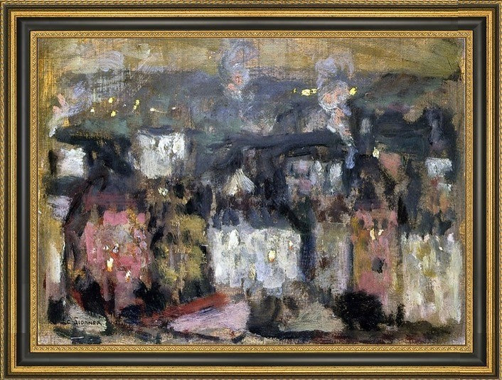 Henri Le Sidaner The Suburbs Framed Premium Canvas Print, 16"x24"