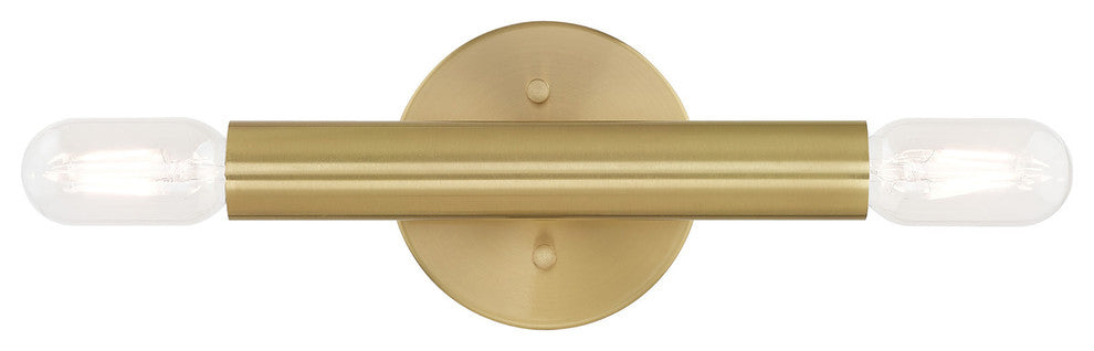 Livex Lighting Satin Brass 2-Light ADA Wall Sconce