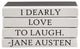 4 Piece I Dearly Love Jane Austen Quote Decorative Book Set