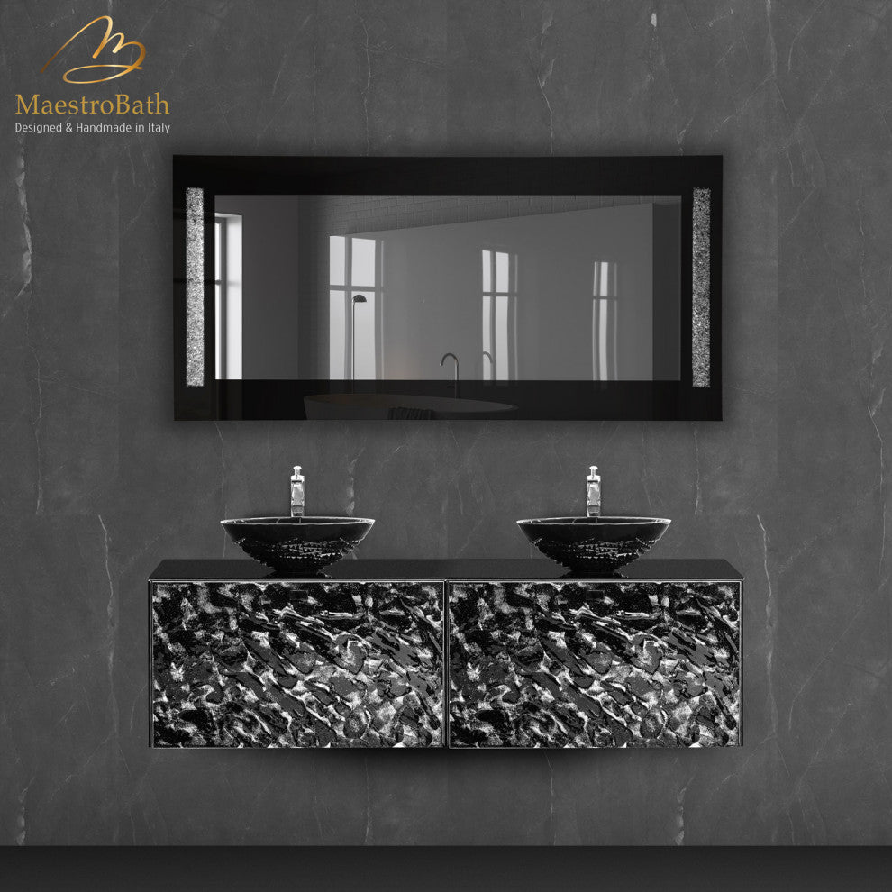 Rosa Luxury Crystal Double Vanity Mirror
